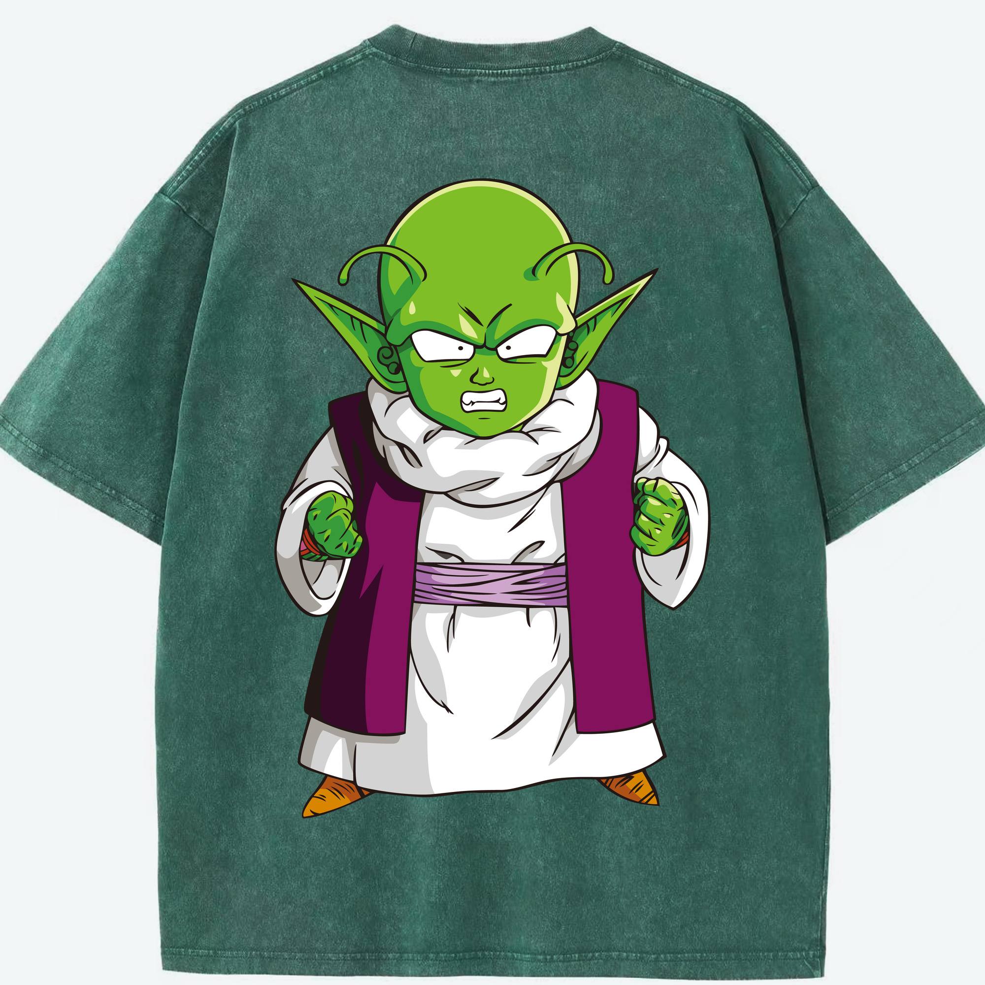 （画像用） ドラゴンボール ピッコロ DRAGON BALL Piccolo 綿100% ヴィンテージ風 半袖Tシャツ（背面プリント）